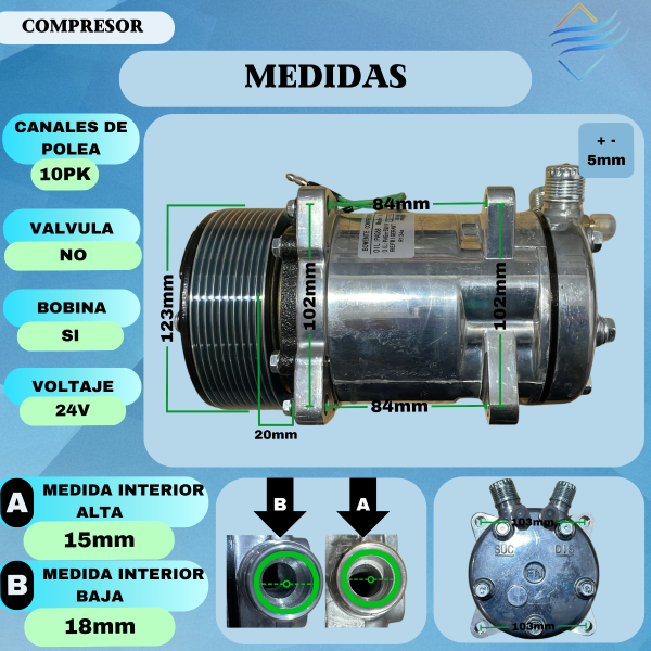 COMPRESOR 510 PV V 24V - Imagen 3