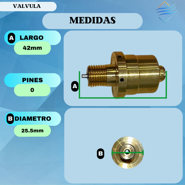 VALVULA CONTROL SD 6V12 / 7V12 / 7V16 42 mm - Imagen 3