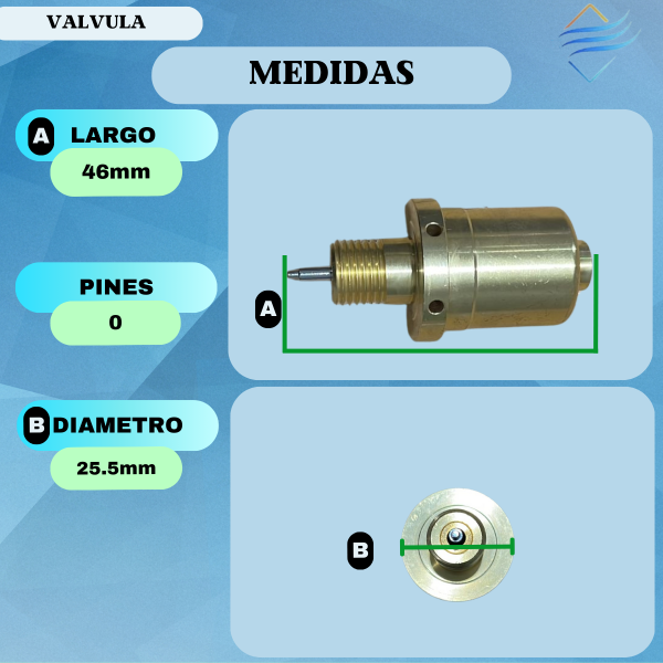 VALVULA CONTROL SD 6V12 / 7V12 / 7V16 49mm - Imagen 3