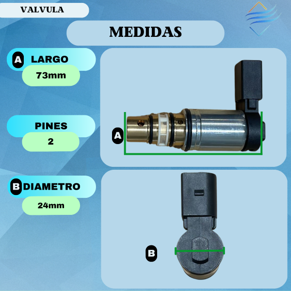 VALVULA CONTROL VENTO SANDEN PXE 14/16 73 mm - Imagen 2