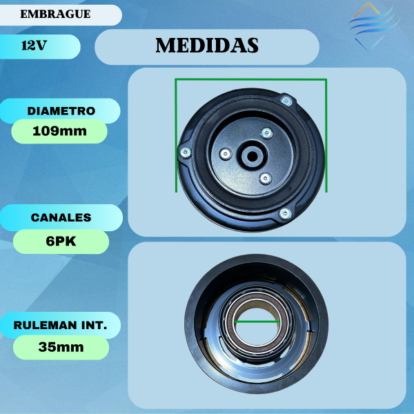 EMBRAGUE COMPRESOR CORSA FUN CELTA CVC - Imagen 4