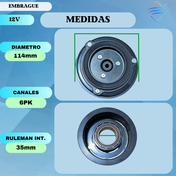 EMBRAGUE COMPRESOR ASTRA ZAFIRA S10 CVC - Imagen 4