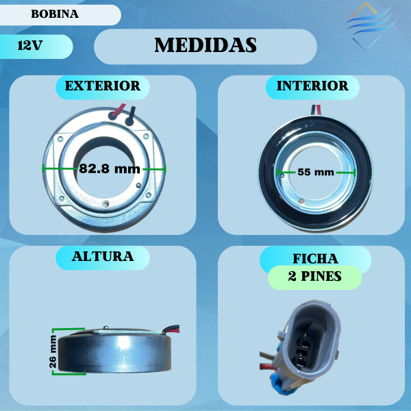 BOBINA Delphi SPIN ONIX PRISMA COBALT 12v 83x55x27mm - Imagen 2