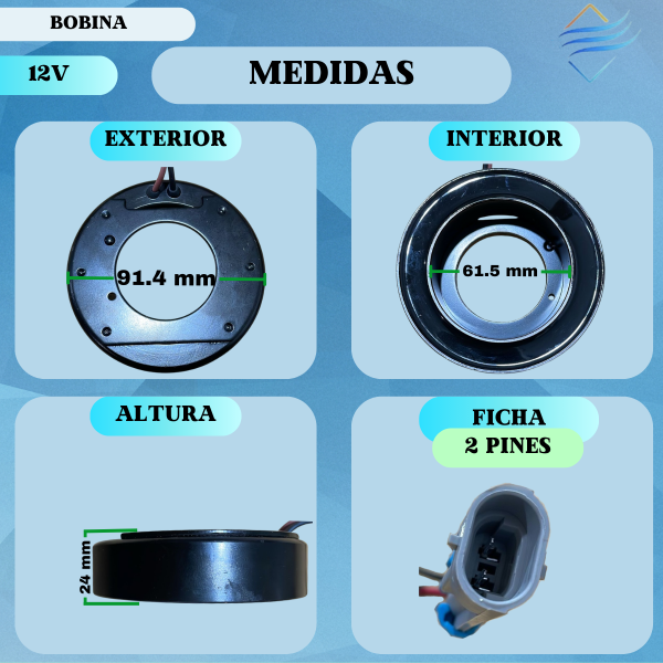 BOBINA Delphi MAHLE UNO PALIO SIENA MOBI CVC 12v - Imagen 2