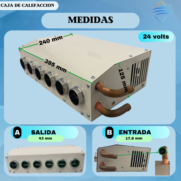 CAJA CALEFACTORA 6 BOCAS C/C 24V - Imagen 2