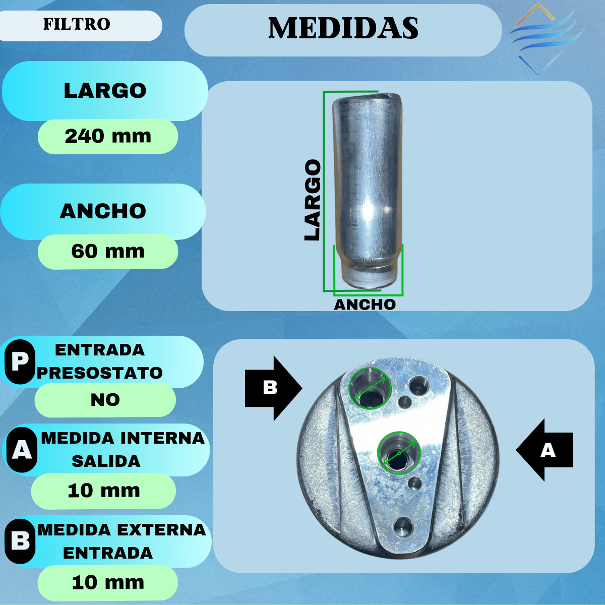 FILTRO VOLVO CAMION FORD CARGO - Imagen 3