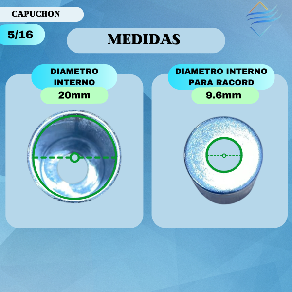 CAPUCHON COMUN 5/16 ALUMINIO - Imagen 3