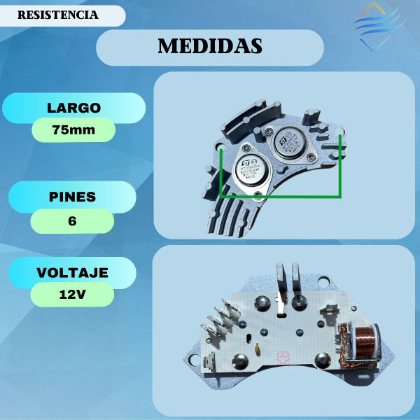 RESISTENCIA VARIADOR PEUG PARTNER BERLING 305 405 4 PIN - Imagen 4