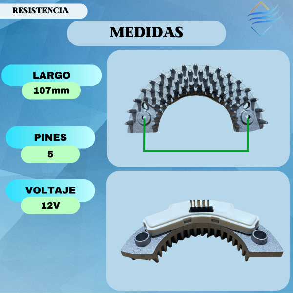 RESISTENCIA VARIADOR CITROEN PICASSO 206 207 307 5 PIN - Imagen 4