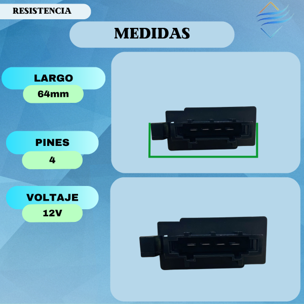 RESISTENCIA VARIADOR FORZADOR M BENZ SPRITER 4 PIN - Imagen 2