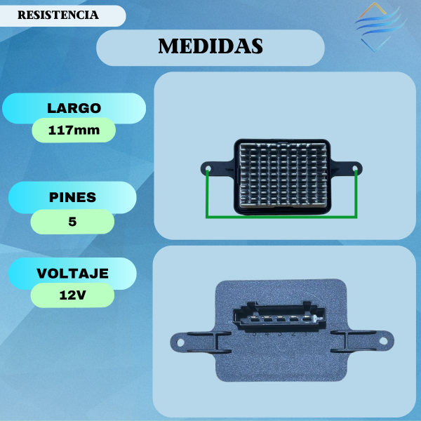 RESISTENCIA VARIADOR FORZADOR PEUG 3008 5008 5 PIN - Imagen 4