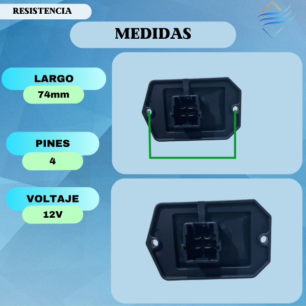 RESISTENCIA VARIADOR TOYOTA HILUX SW4 4 PIN - Imagen 2