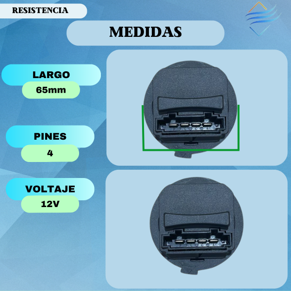 RESISTENCIA VARIADOR FORZADOR PEUG 307 C4 SPRINTER 4 PIN - Imagen 3