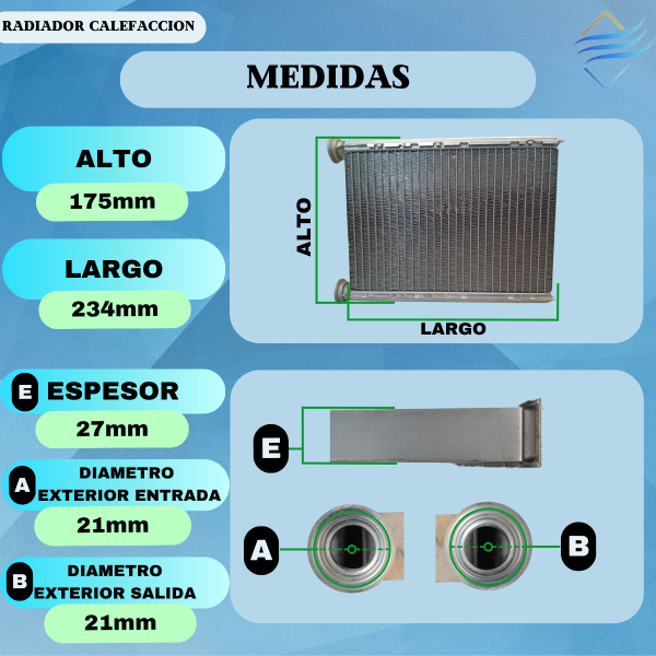 RADIADOR CALEFACCION RENAULT FLUENCE - Imagen 4