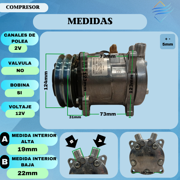 COMPRESOR 507 2A V 12V - Imagen 5