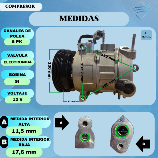 Compresor Aire Acondicionado Dodge Ram 2.5 - Imagen 4
