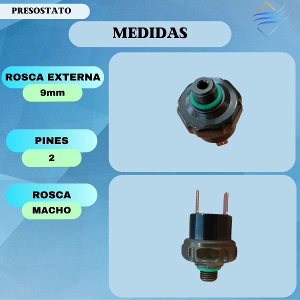 PRESOSTATO BIFUNCION MACHO 2 PIN - Imagen 2