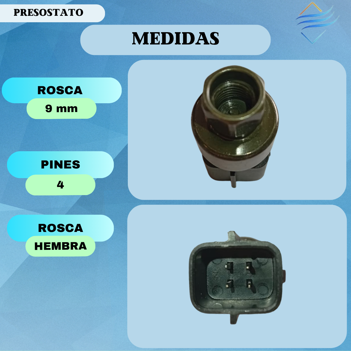 PRESOSTATO FORD FOCUS ECOSPORT FIESTA 4 PIN - Imagen 2