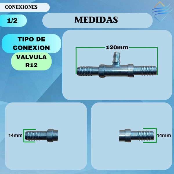 Unión Doble Hierro. 1/2 con val. R12 - Imagen 3
