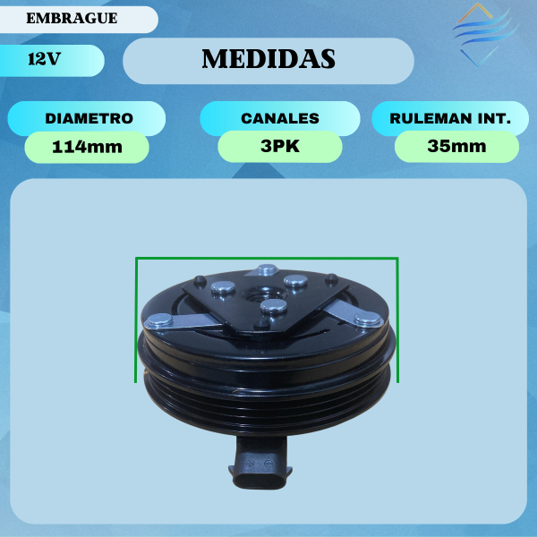 Embrague Compresor Delphi Vw Gol Fox Suran Voyage 368-ta - Imagen 4