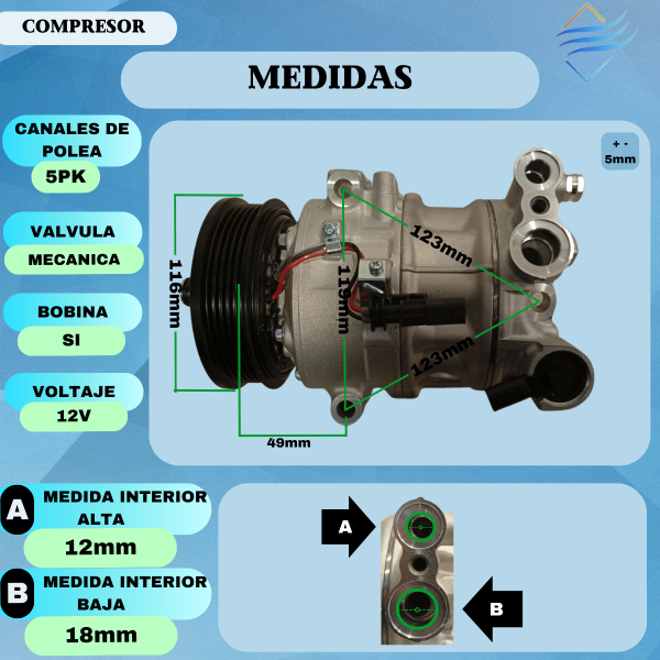 COMPRESOR CHEVROLET CRUZE 1.4 *FRONTECH* - Imagen 4