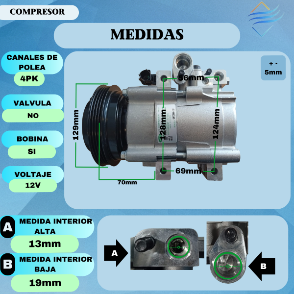 Compresor Hyundai 4pk - Imagen 4