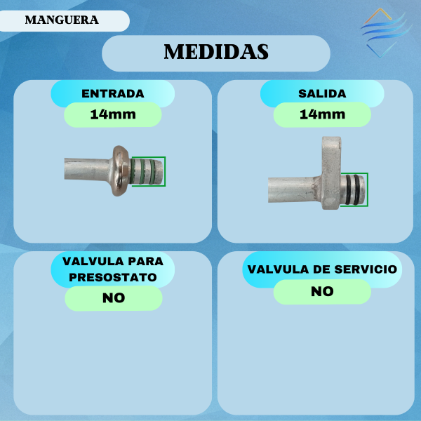 MANGUERA PEUGEOT 206 DIESEL COMP A COND (SPRINGLOCK RECTO) - Imagen 3