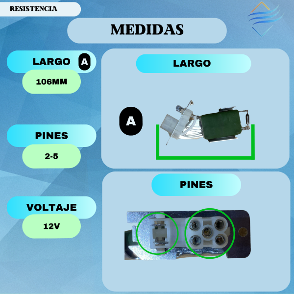 RESISTOR VAR.CHEV.ASTRA 2-5 PIN - Imagen 2