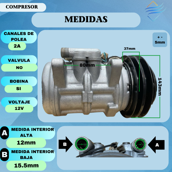 COMPRESORES AIRE ACONDICIONADO FORD ORION VW POINTER REACONDICIONADO - Imagen 3
