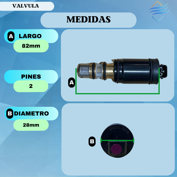 VALVULA CONTROL DENSO 7SEU16C 83 mm AUDI VW MERCEDES BENZ - Imagen 2