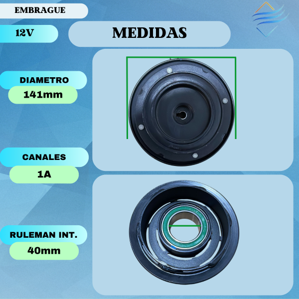 EMBRAGUE ND 6P148 1A 24v Chavetero - Imagen 4