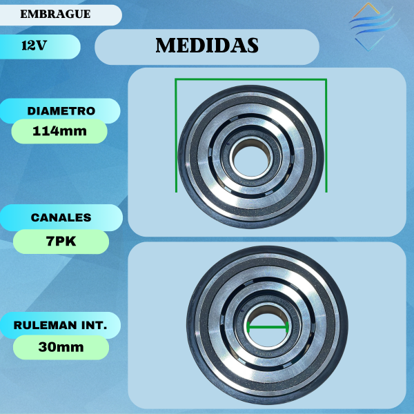 EMBRAGUE HS-13N 7 PK 12V EST. - Imagen 4