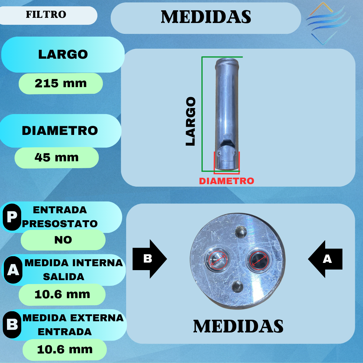 FILTRO HYUNDAY TUCSON 2.0 2.7 2005> KIA - Imagen 2