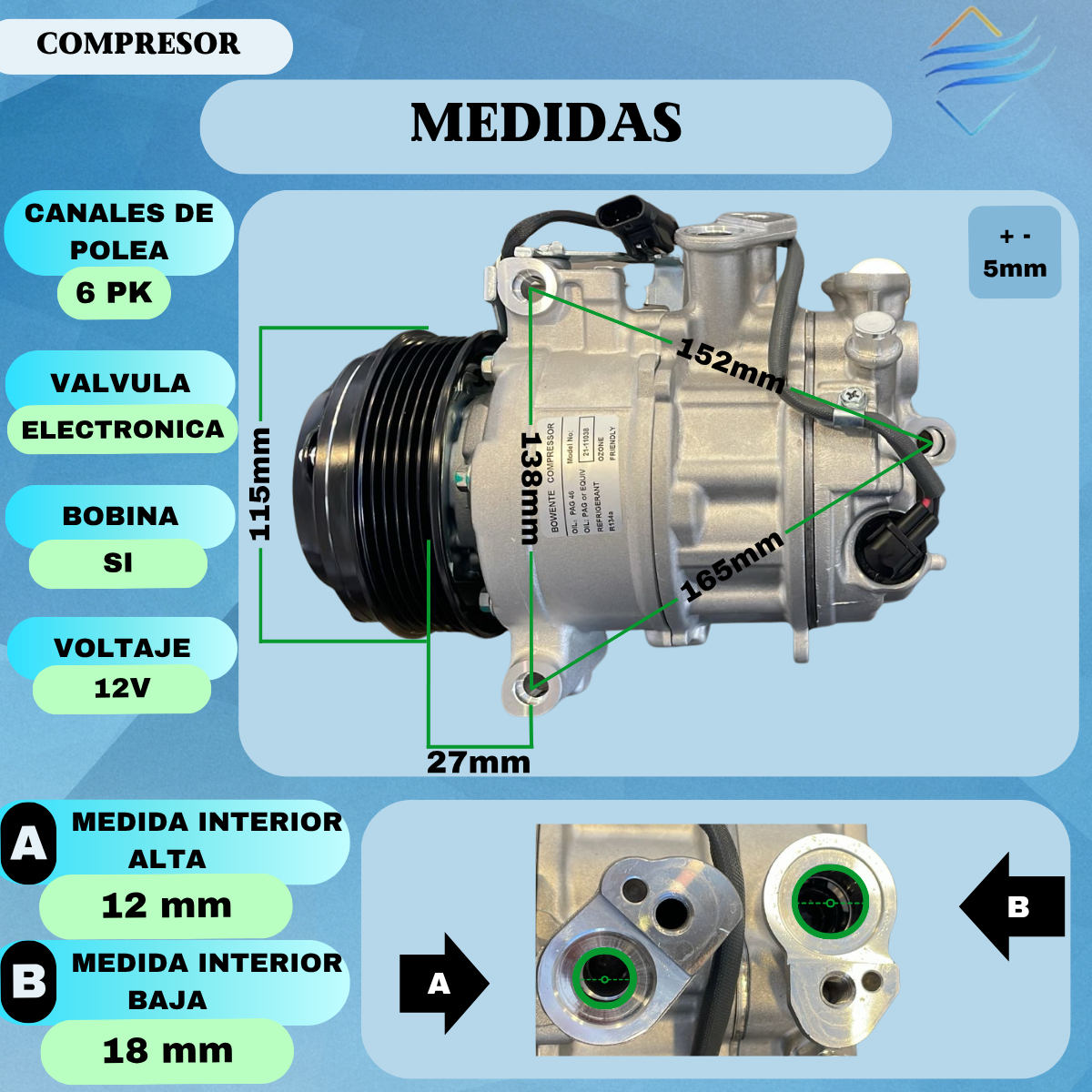 COMPRESOR M.BENZ SPRINTER 416 - Imagen 3