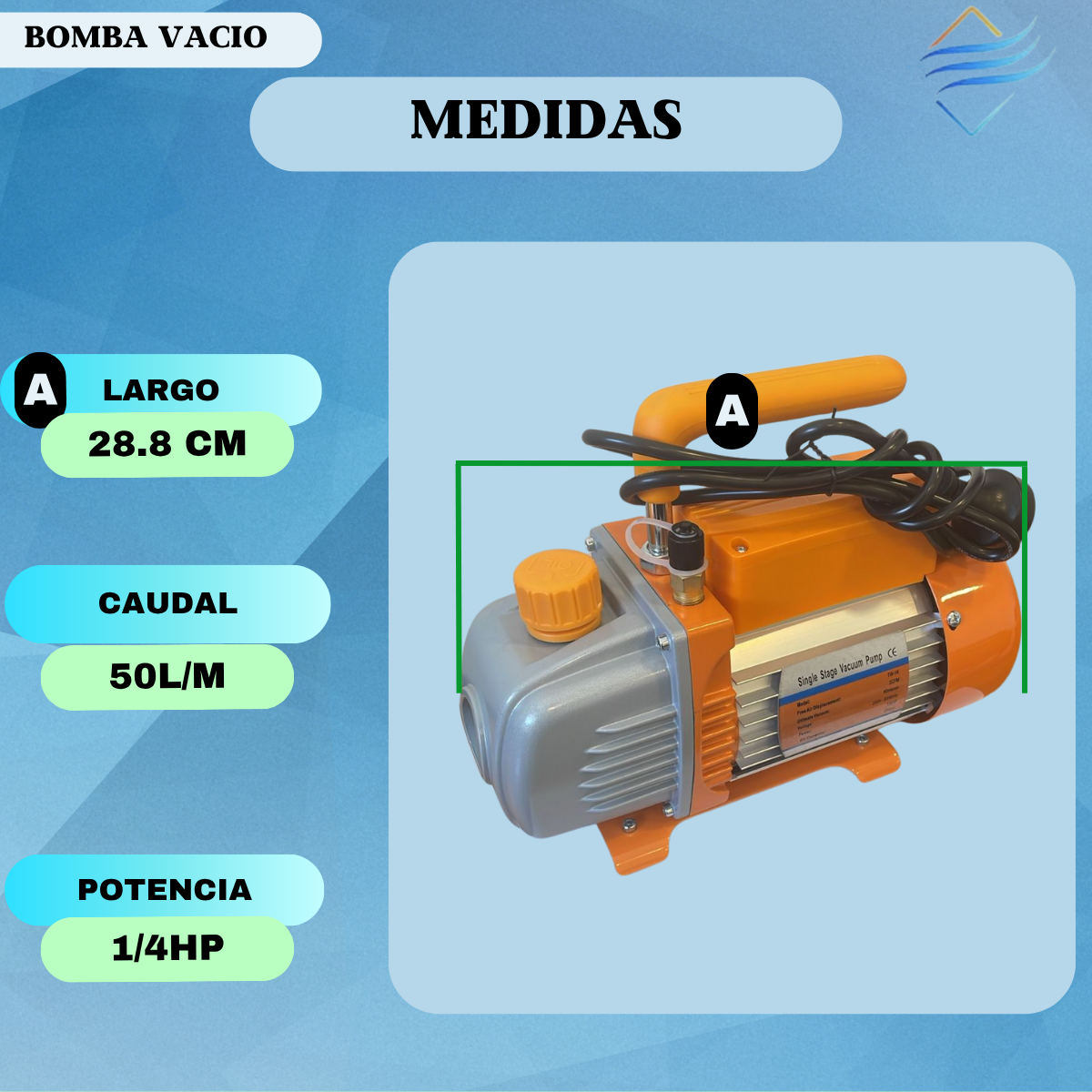 BOMBA DE VACIO 1 ETAPA 50 L/M - Imagen 4