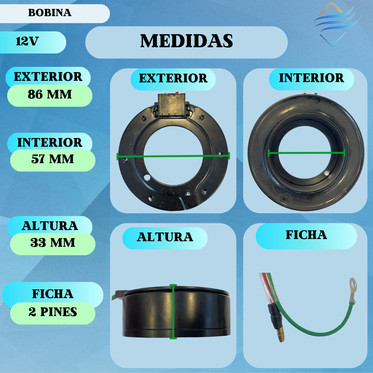 BOBINAS AIRE ACONDICIONADO HONDA CRV 2007 - Imagen 2