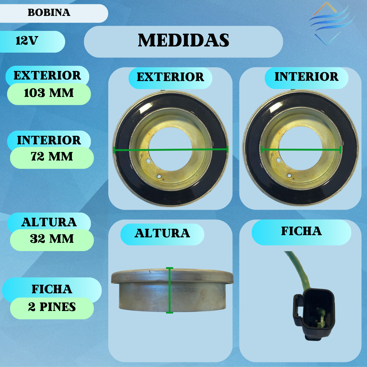 BOBINA SD7 24V 103x72x32 mm - Imagen 2