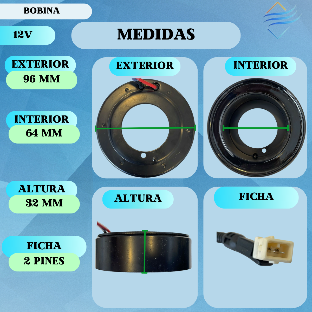 Despiece compresor 306 F2 97/99 Modelo sanden 7v16/7h15 - Imagen 2