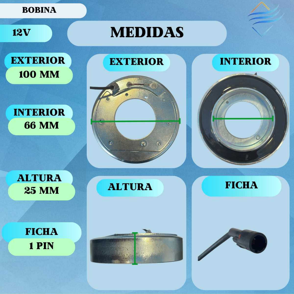 BOBINAS AIRE ACONDICIONADO CHEVROLET S10 2.8 CDTI DURAMAX DIESEL 12 - Imagen 2