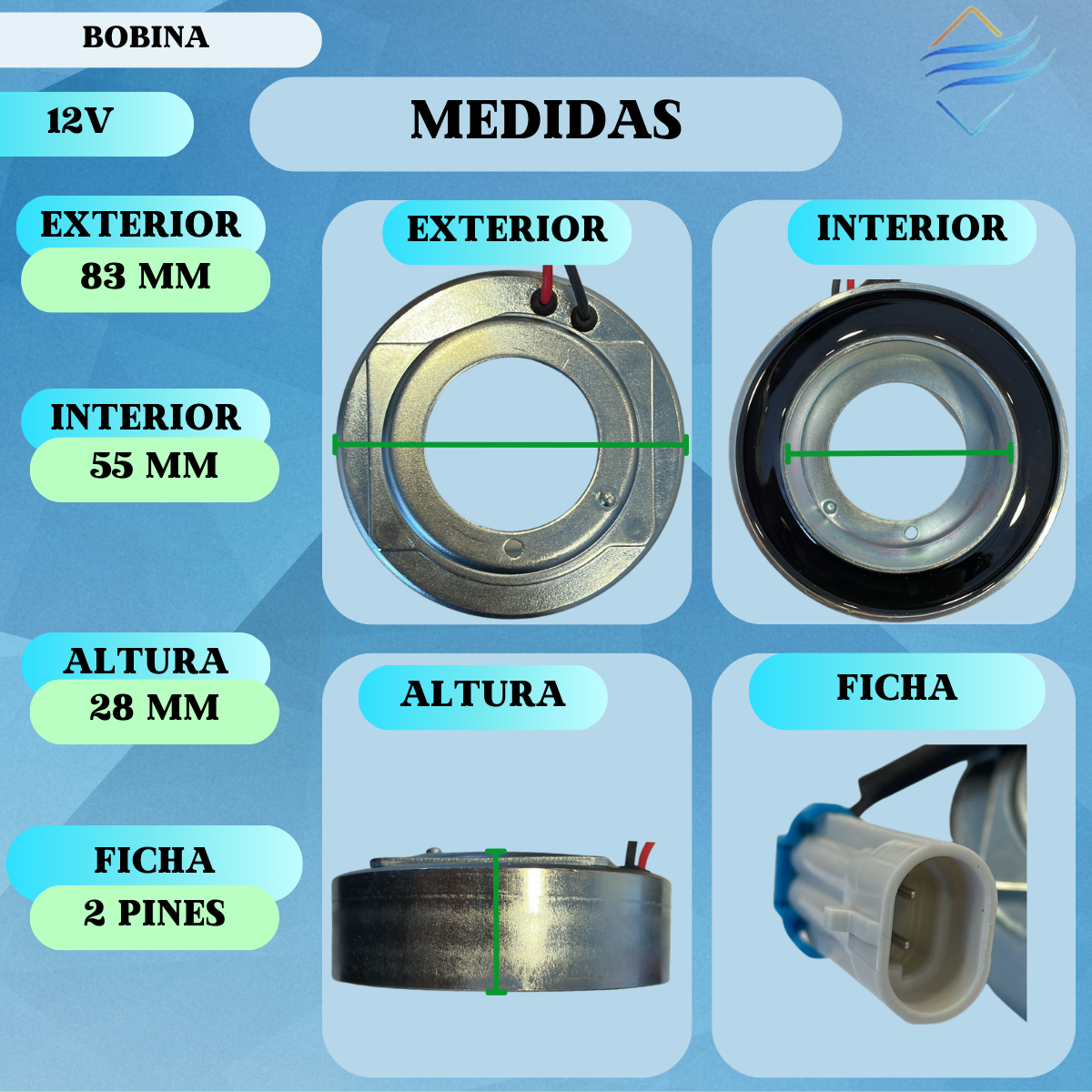 BOBINA AIRE ACONDICIONADO CHEVROLET ONIX/PRISMA/SPIN 1.4 - Imagen 2