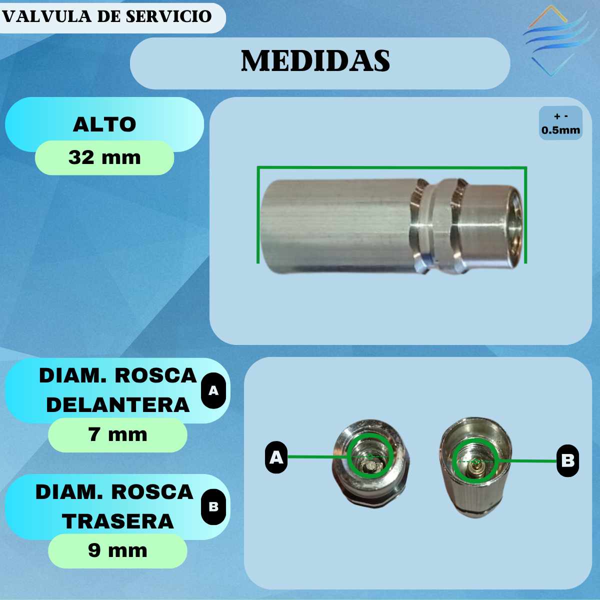 Valvula De Servicio Aire Acondicionado Baja Vw Ford Chev - Imagen 2