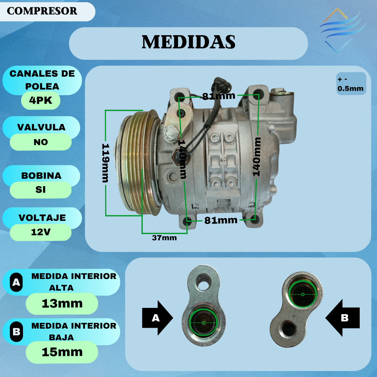 COMPRESOR SUBARU / IMPREZA REACONDICIONADO - Imagen 3